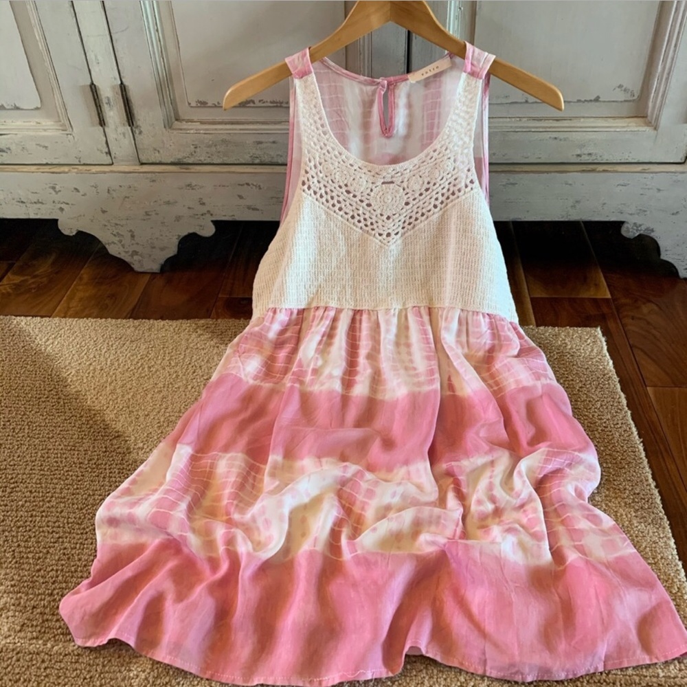 🌸Bohemian Tye-Dye Lace Layering Tank/Dress - Picture 2 of 5